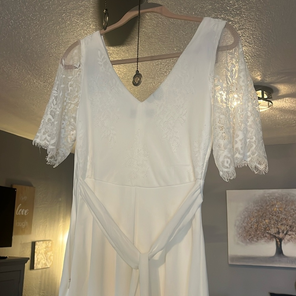 NWOT Lulus Daphne White Lace Maxi Dress | Size S
